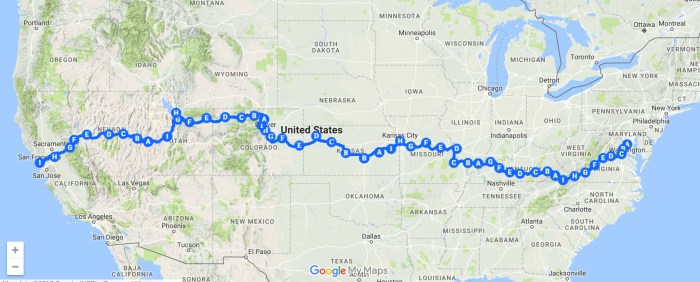 Cycling america across around route Cycling america across around route